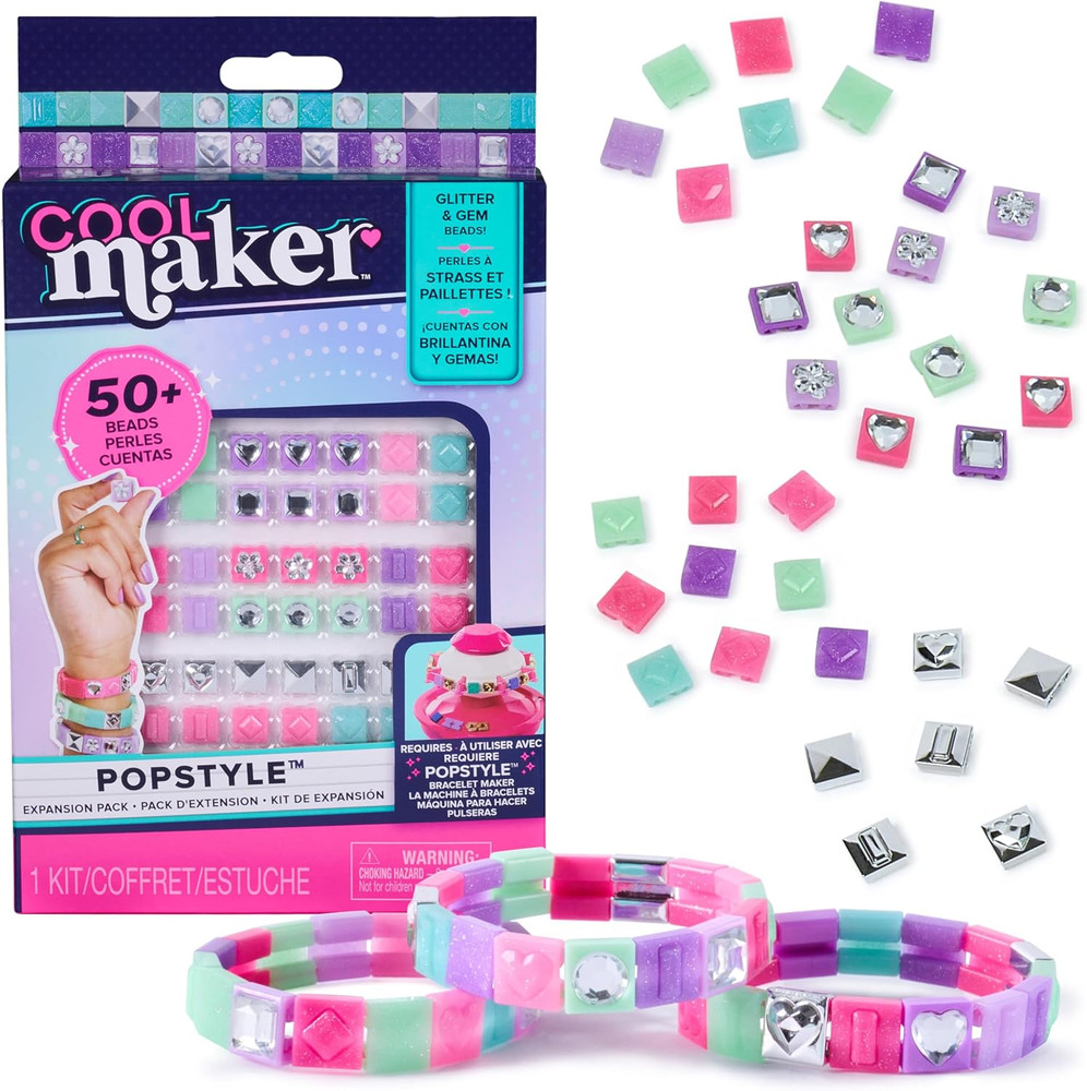 , Popstyle Expansion Pack, Bracelet Making Kit, over 50 Gem Beads, Makes 3 (Pack