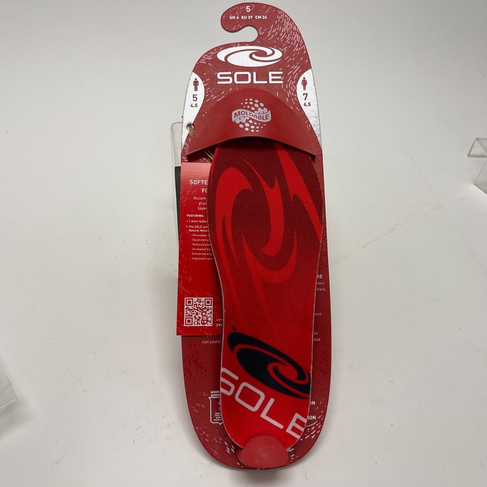 Sole Moldable Shoe Insole Red Mens 5-10 Womens 7-12 Softec Response