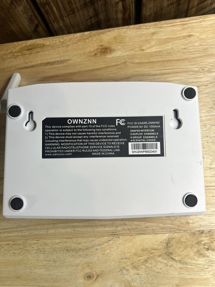 OWNZNN Intercom Wireless Wall Unit NO POWER CORD