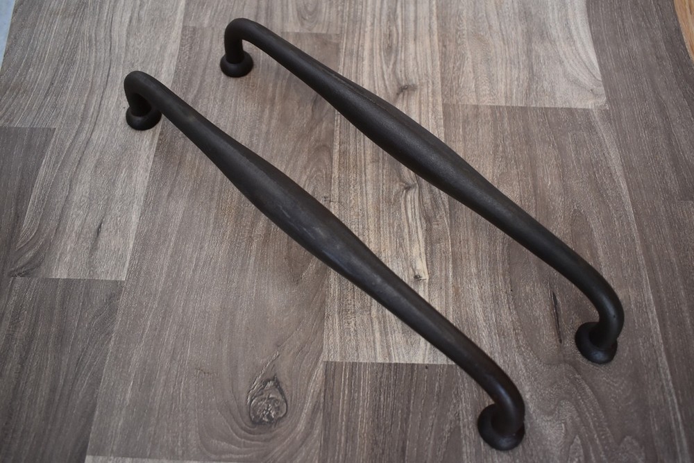 Victorian Handmade iron Big Gate door cabinet screen handles pull rustic 2 pic