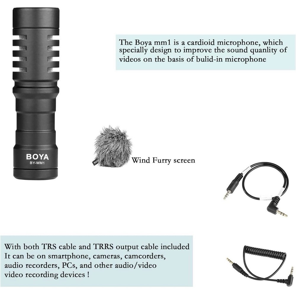 BOYA BY-MM1 Cardioid Microphone