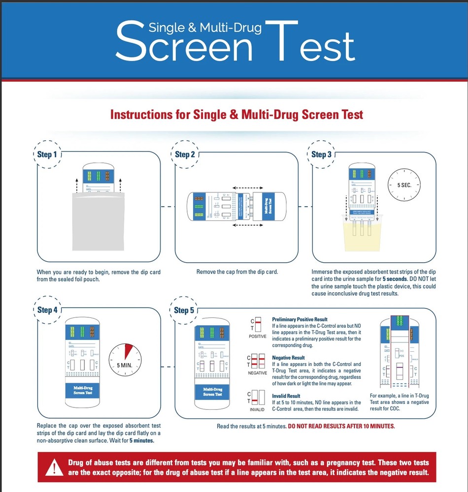 Instant Rapid Single Panel Alcohol (ETG) Urine Drug Testing Kit - 10 Pack