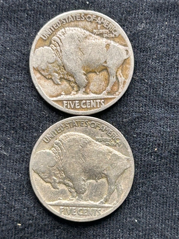 1924 1925 P Buffalo Nickels 2 Coin Set