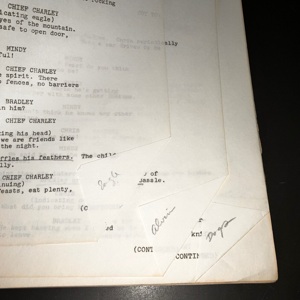 WILD OATS & INDIANS (Circa '70s) Stuart Raffill Unmade ANIMAL BREAKDOWN Script++