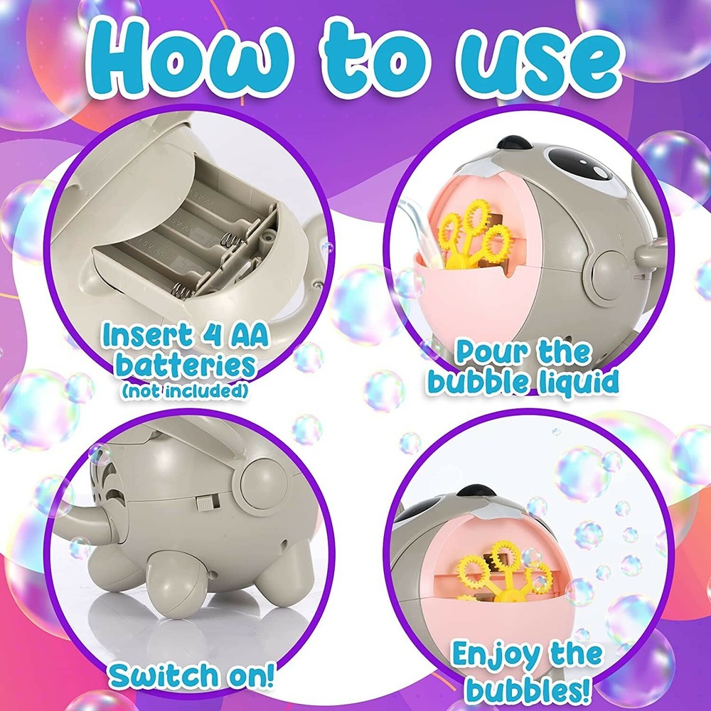 Bubble Machine - Cute Cartoon Mouse Bubble Blower 3000+ Bubbles Per Minute, Auto