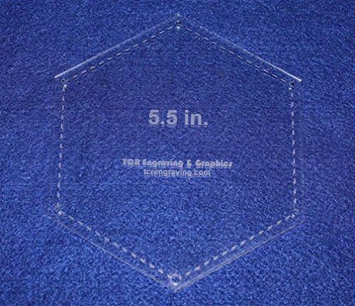 5.5 Inch Hexagon With Seam- Pic has exact size - 1/8"