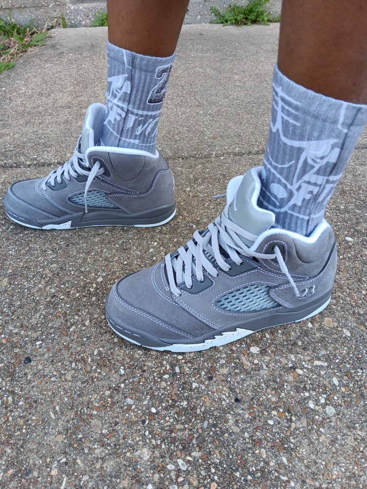 Wolf Grey 5s Socks
