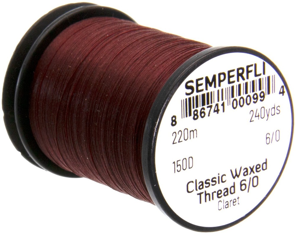 Semperfli Classic Waxed Threads in Claret
