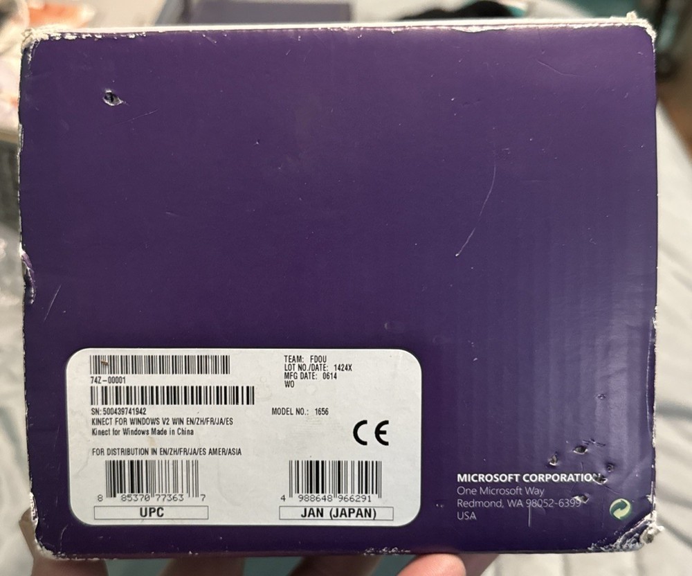 Kinect for Windows V2 (Model 1656) EUC Open Box