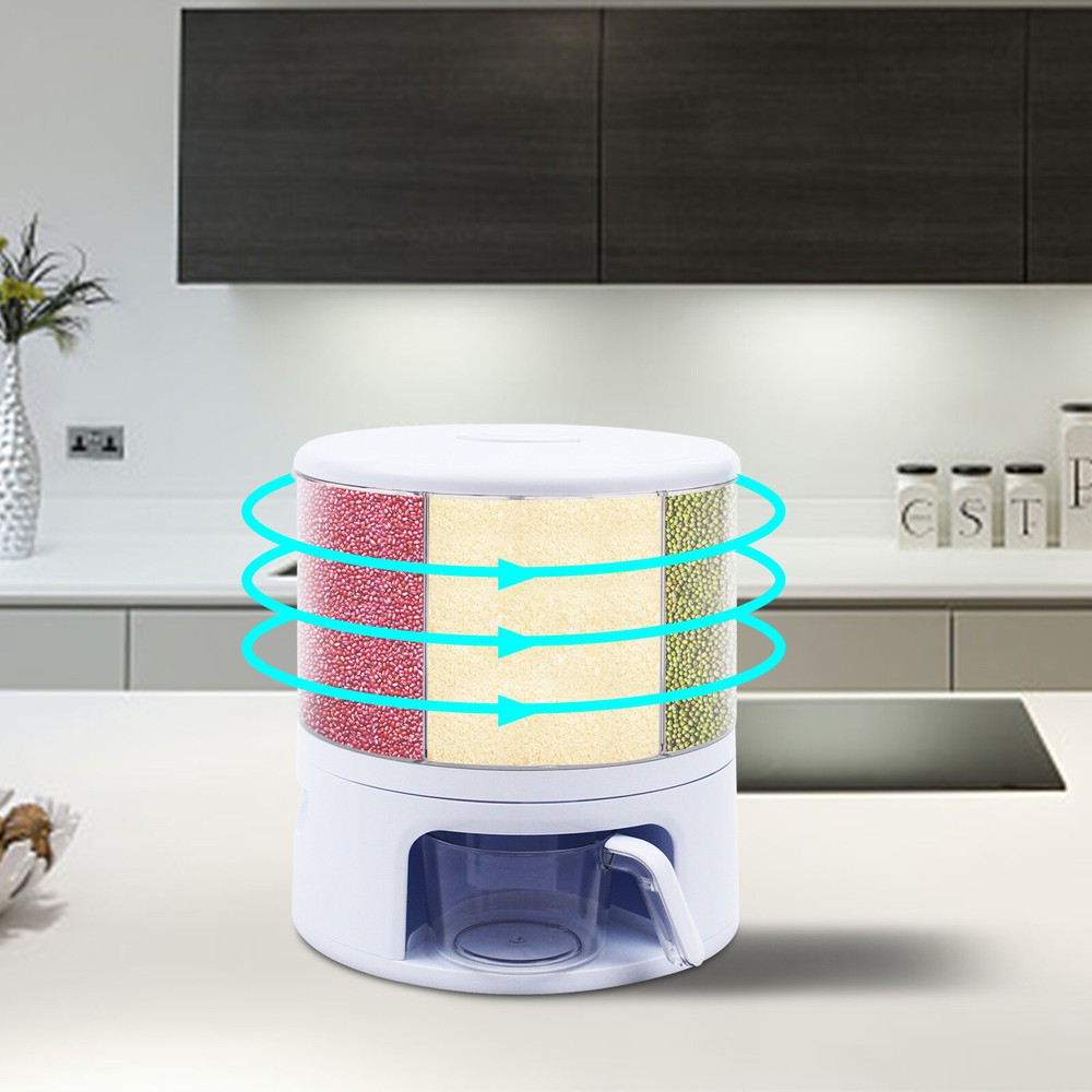 Joyiever 360° Rotating Grain Dispenser, 11kg Capacity, Space-Saving Design