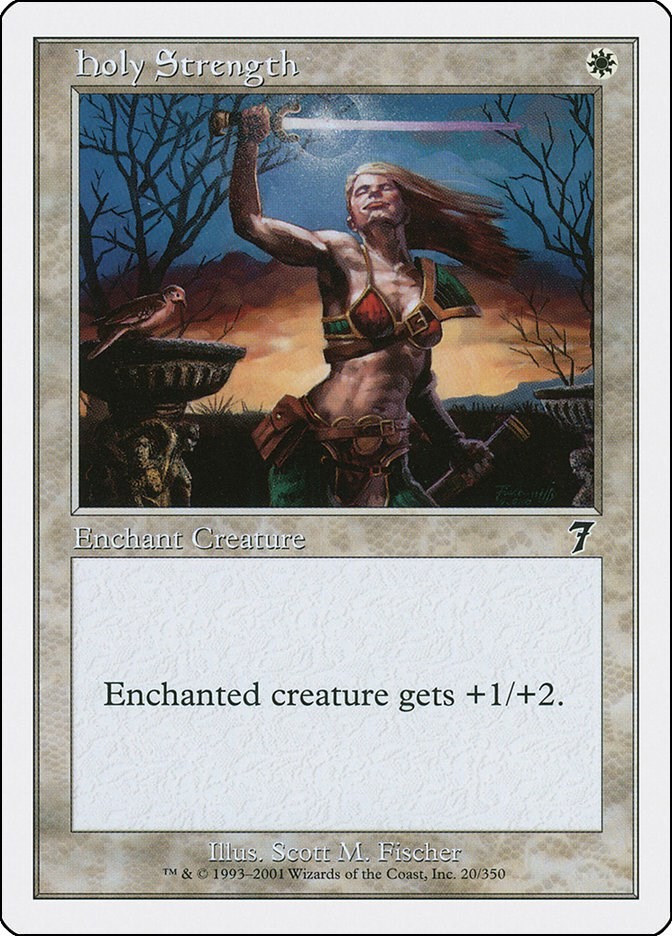 Holy Strength 7th Edition 20 MTG MP