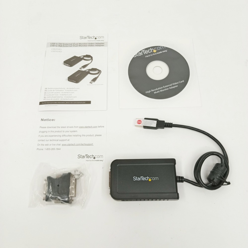 Startech High Resolution USB DVI External Multi Monitor Video Adapter - USB2DVIE