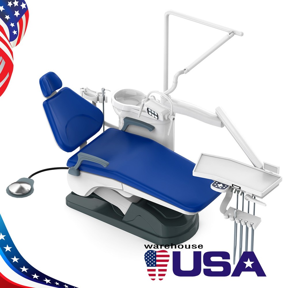 Dental Unit Chair Computer Controlled /Suction Unit System /40L Air Compressor