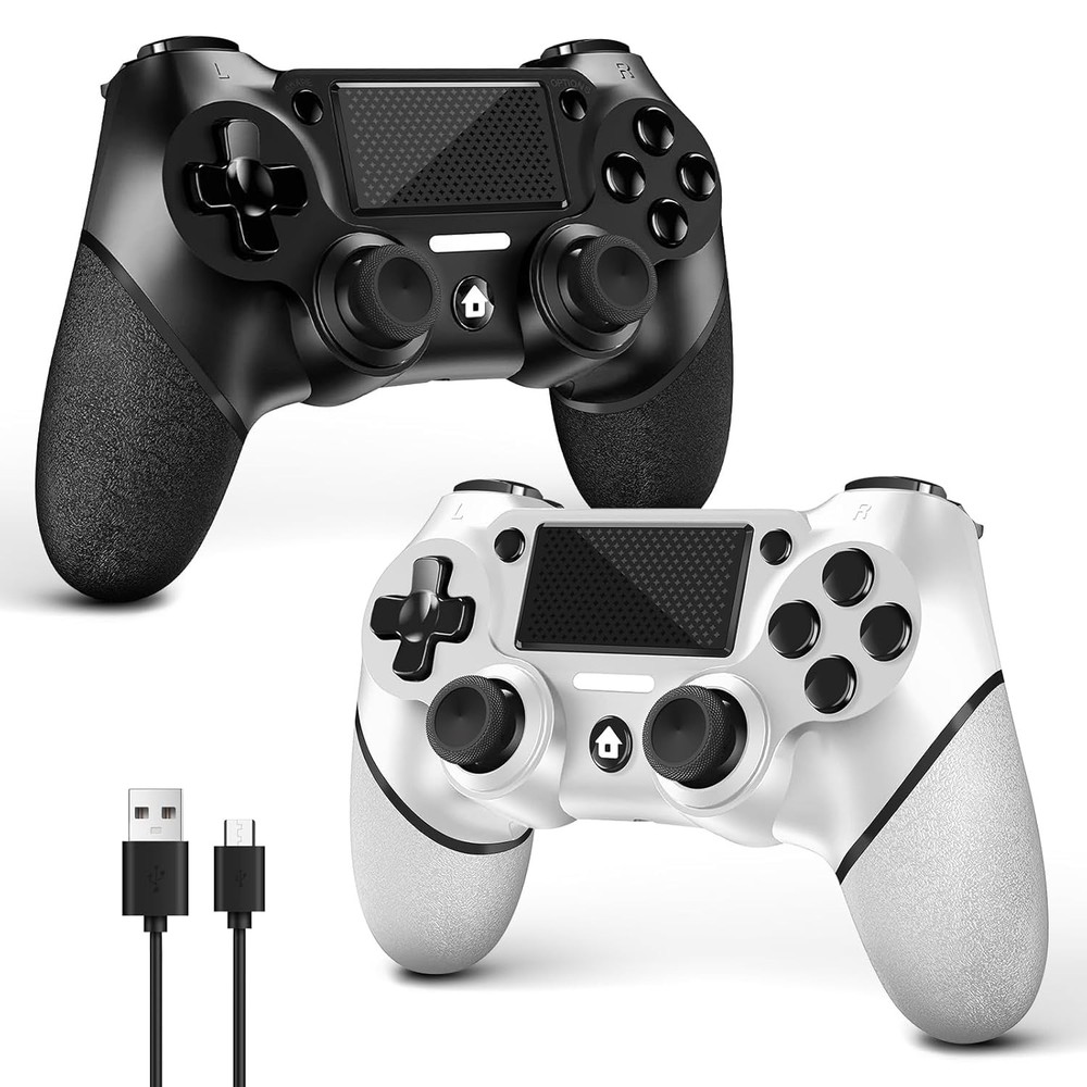 2 Pack for PS4 Controller, Wireless Controller for PS4/Pro/Slim/PC, with NonS...