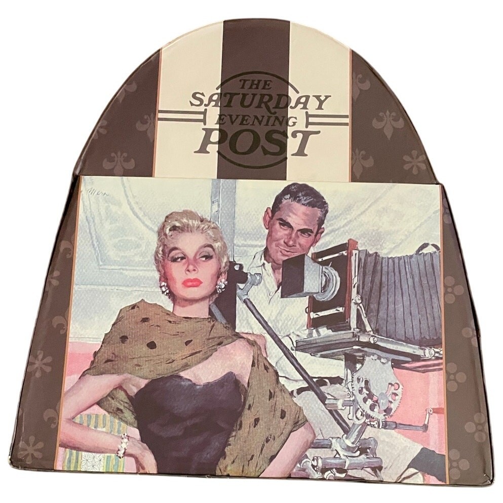 Saturday Evening Post Keepsake Multipurpose Hard Board Chest Box
