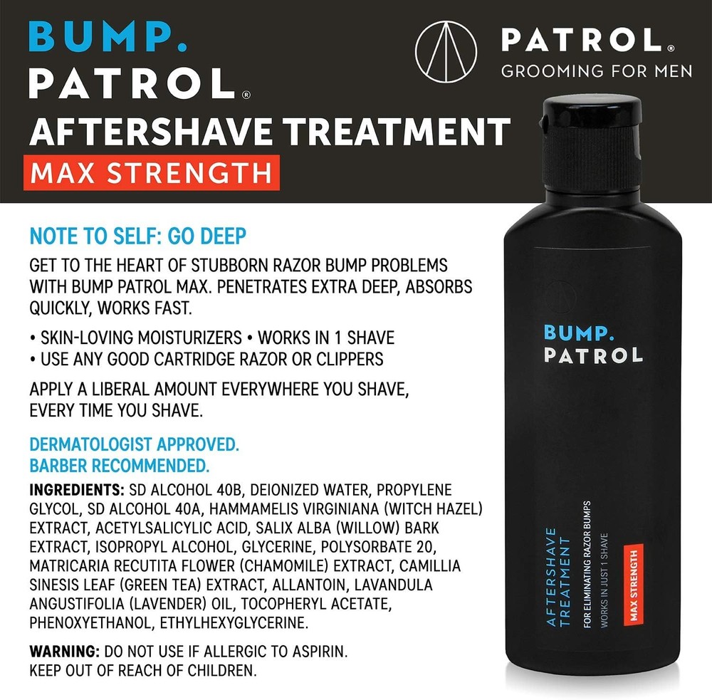 Bump Patrol Maximum Strength Moisturizing Aftershave Formula 2 oz - 2 Pack