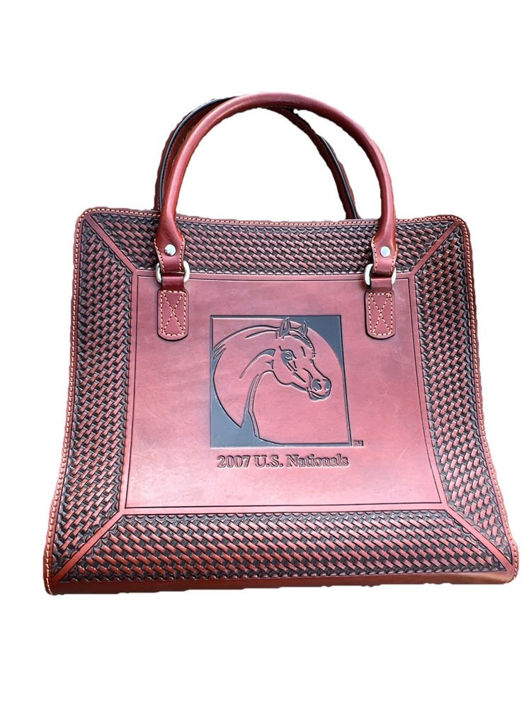 Large tooled leather western portfolio