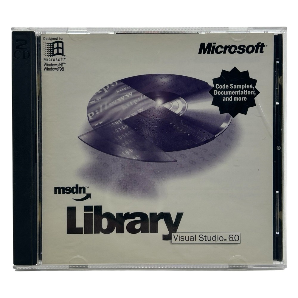 Microsoft Developer Network Visual Studio Basic 6.0 6 MSDN Library 2 Disc Set