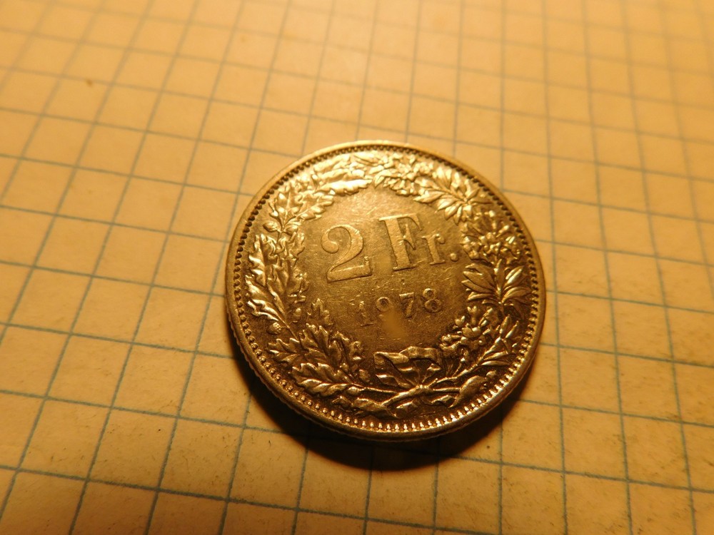 SWITZERLAND 2 FRANCS 1978 # 1004