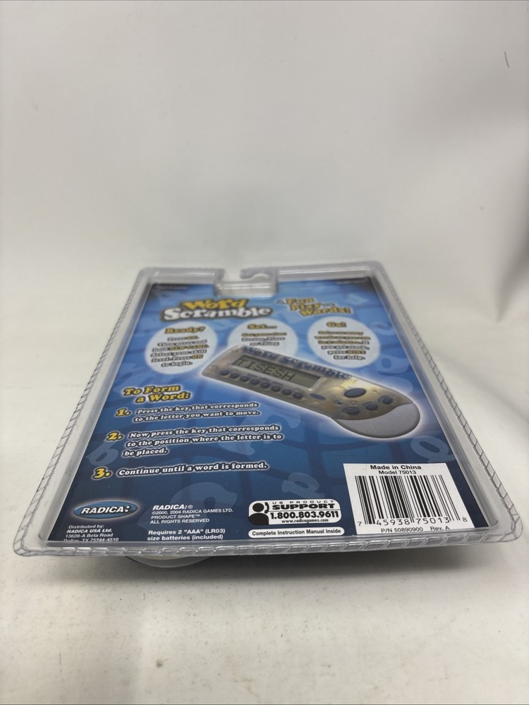 Radica Word Scramble Electronic Handheld Game 2000 New Working