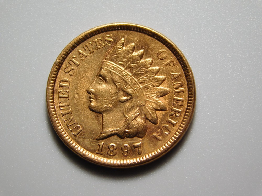 OLD US COINS 1897 INDIAN HEAD CENT PENNY