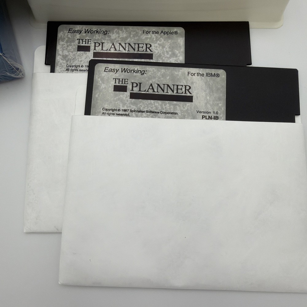 Easy Working The Planner Spinnaker IBM PC & Apple Complete Tested Working