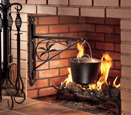 Minuteman Crane 18 In Fireplace Pot Hanger Bracket Black