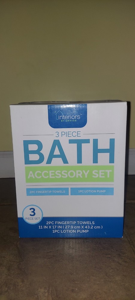 Interiors by Design Red Floral 3PC Bath Accessory Set