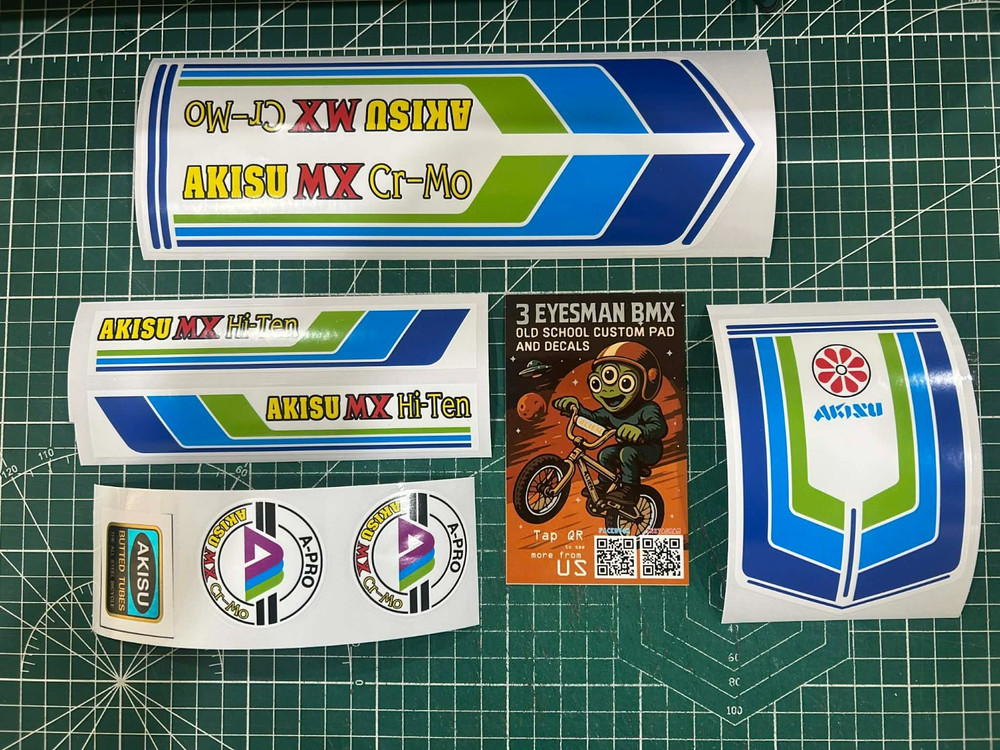 Akisu MX Bmx sticker decals