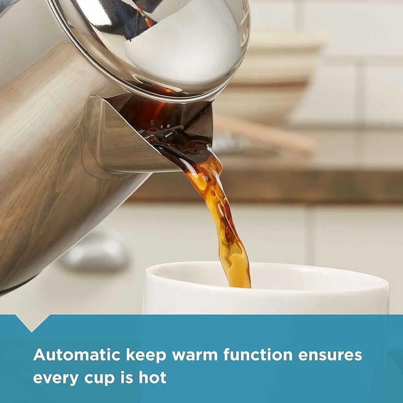 Stainless Steel Percolator 8 Cup Automatic Keep Warm Fast Brewing Coffee Maker