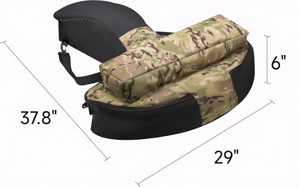 Silfrae Padded Crossbow Case w/ Scope Storage 38"x30"x6" - Durable & Waterproof