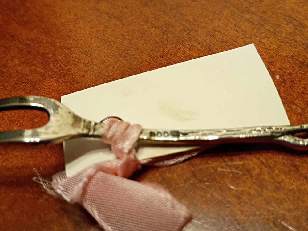 Serving Fork, Rose, 800 Silver With Box