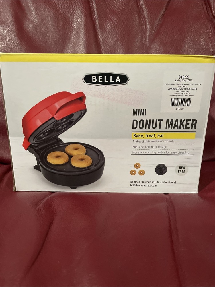Bella Mini Donut Maker - 3 Mini Donuts (NIB)