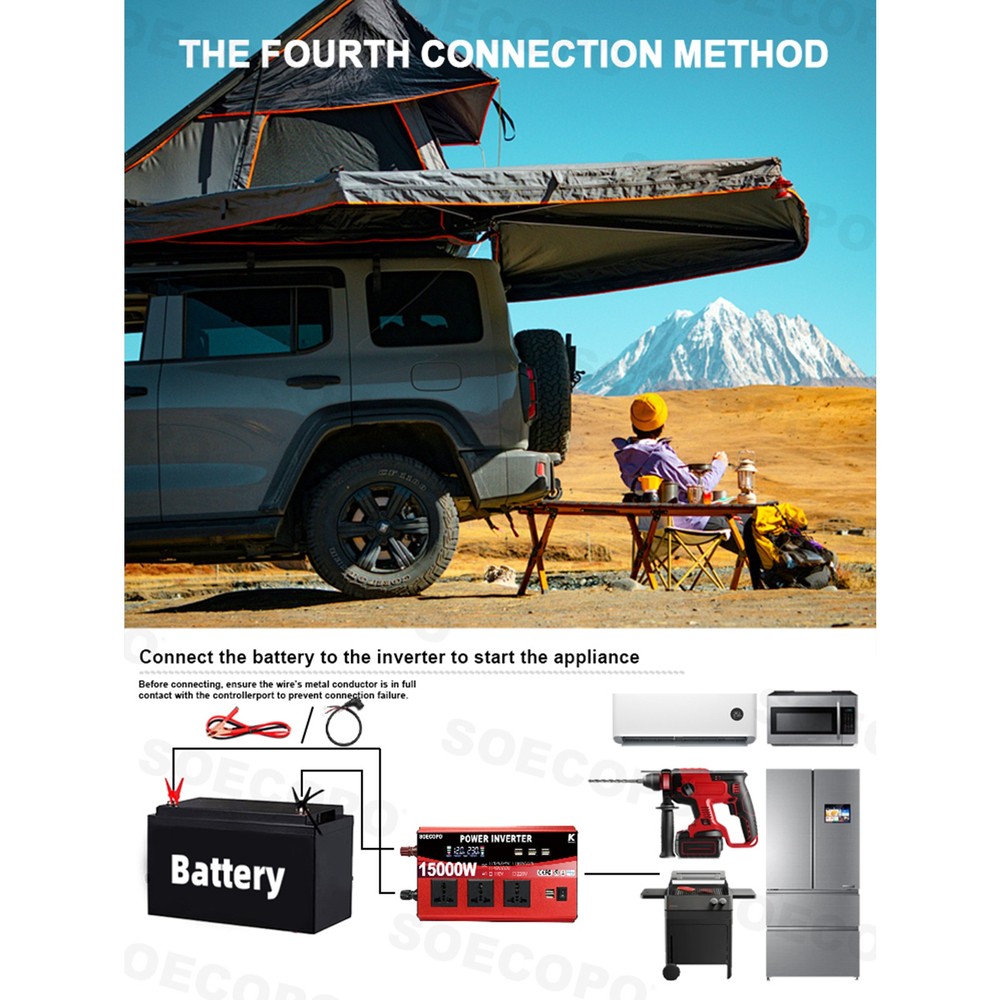 15000W Solar Inverter Kit | 800W Panel + Controller | 12V/24V to 110V/220V