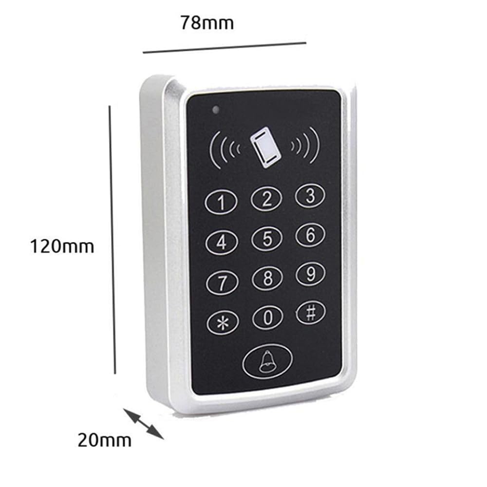 Door Access Control Keypad, Stand-Alone Password RFID Reader+5PCS Keyfob Keyc...