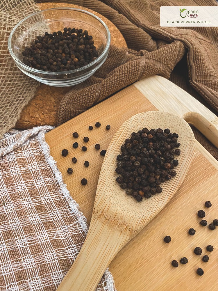 Organic Way Whole Black Pepper - Grinder Refill | Kosher & USDA Certified
