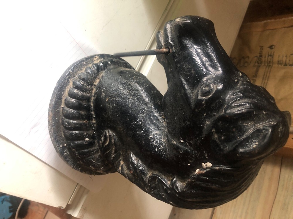 Vintage Cast Iron Hitching Post Horse Head 