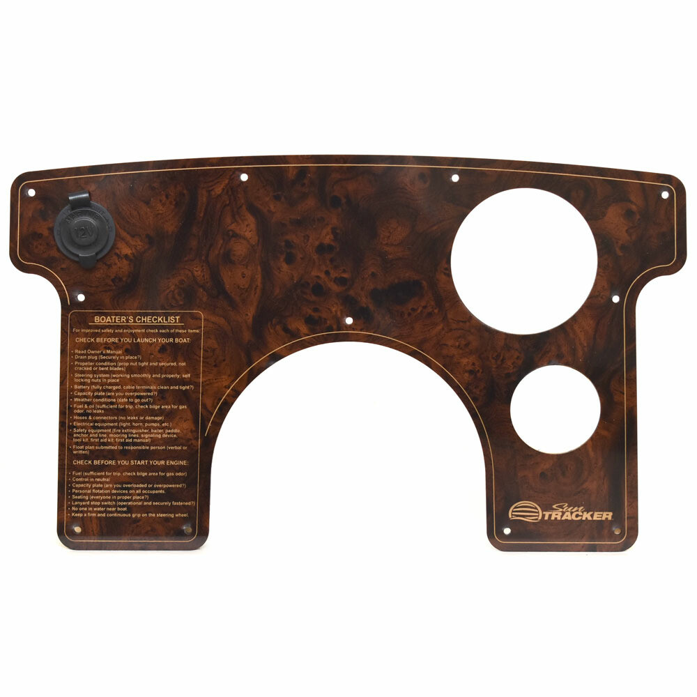 Sun Tracker Pontoon Boat Blank Dash Panel 167831 | Woodgrain