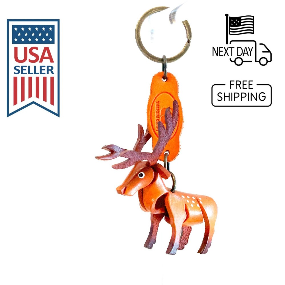 Sika Deer Handmade Leather Keyring