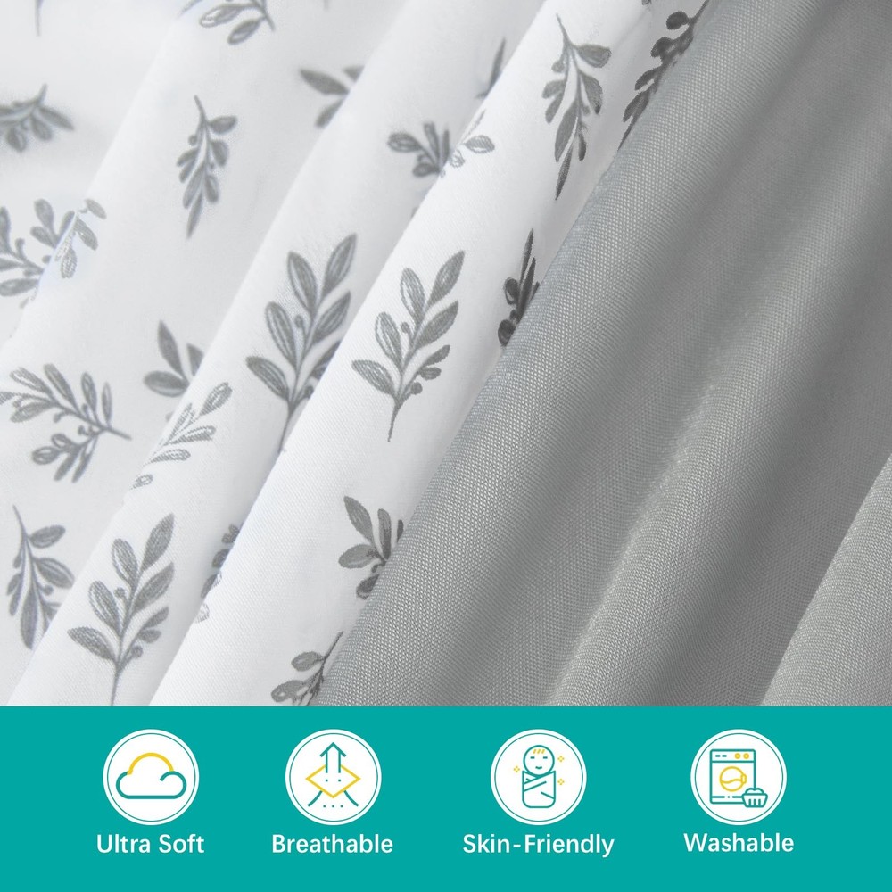 Baby Bassinet Sheets 4 Pack Compatible with SNOO Smart Sleeper and UPPAbaby