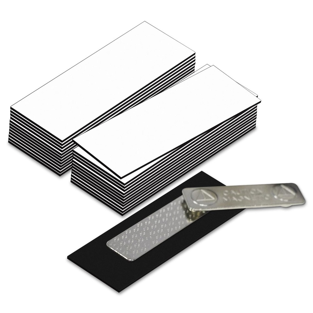 Name Badge Blanks with Magnetic Backing - 25 Pack