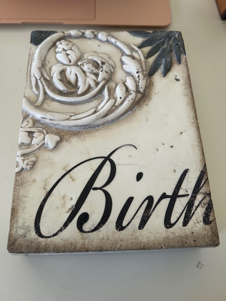 Sid Dickens Birth Plaque EUC