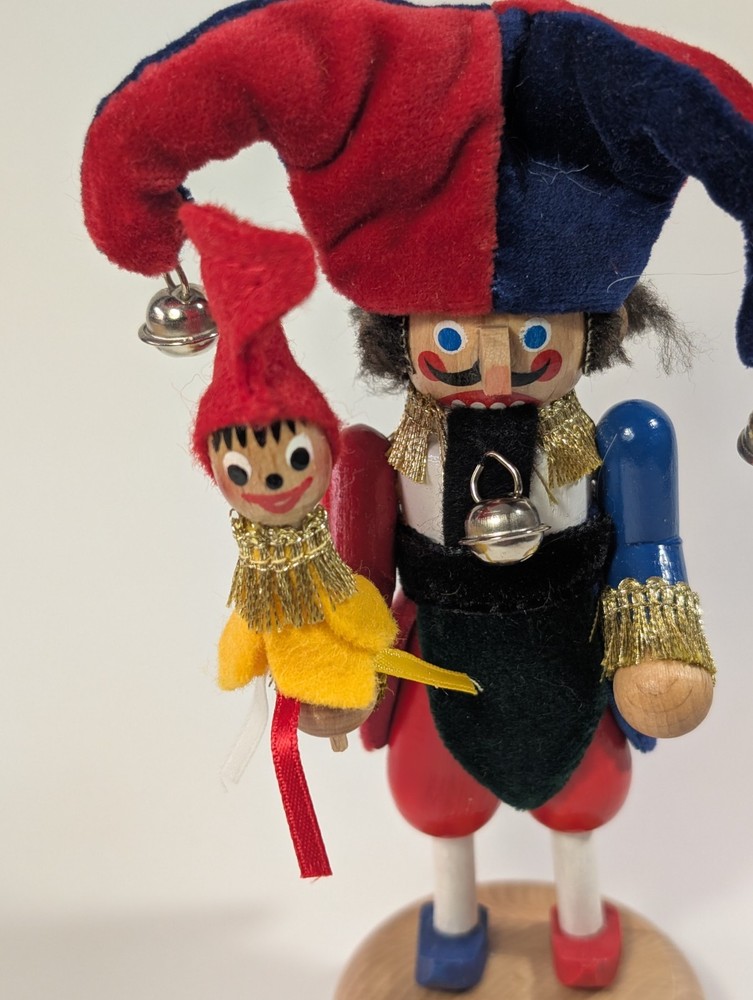 Steinbach 5" Mini Nutcracker "JESTER" w Box Germany 2874/10000 & Mini Nutcracker