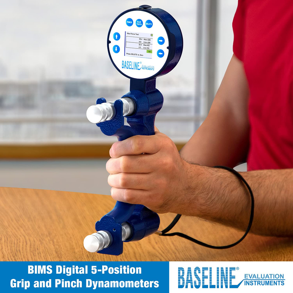 BIMS Digital 5-Position Hand Dynamometer for Grip Strength Testing and Evaluatio