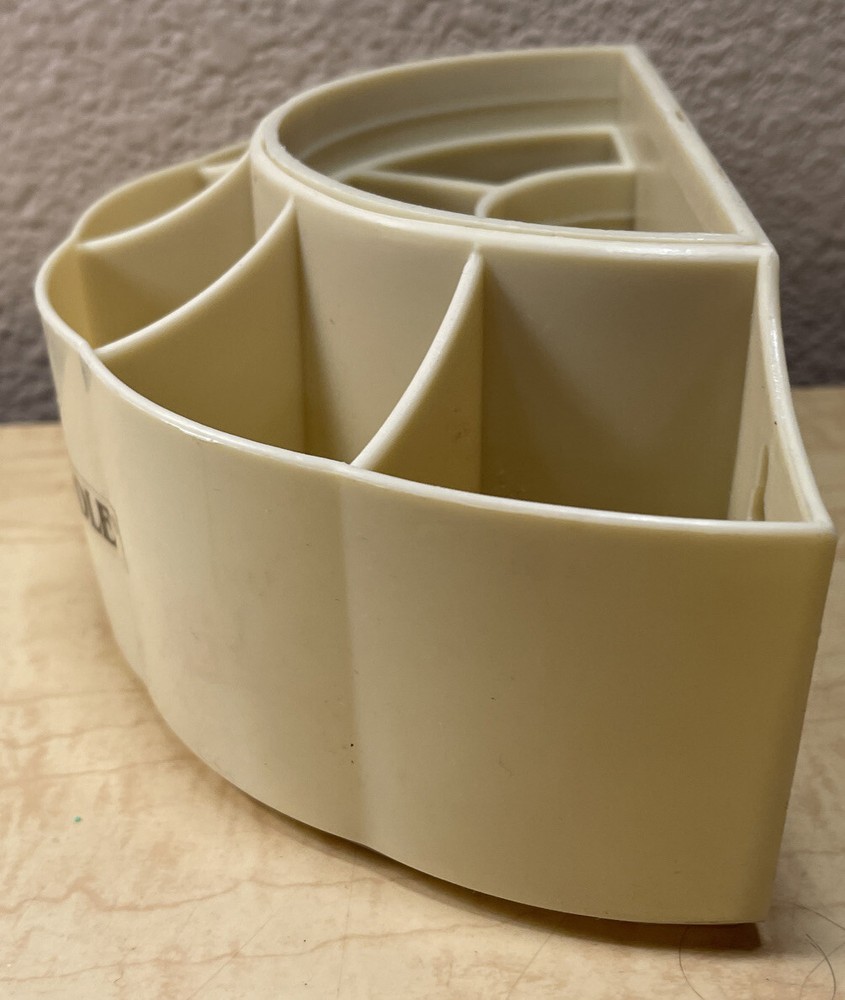 Vintage Kitchen Kaboodle Organizer Wall Mountable Half Circle Plastic Pockets