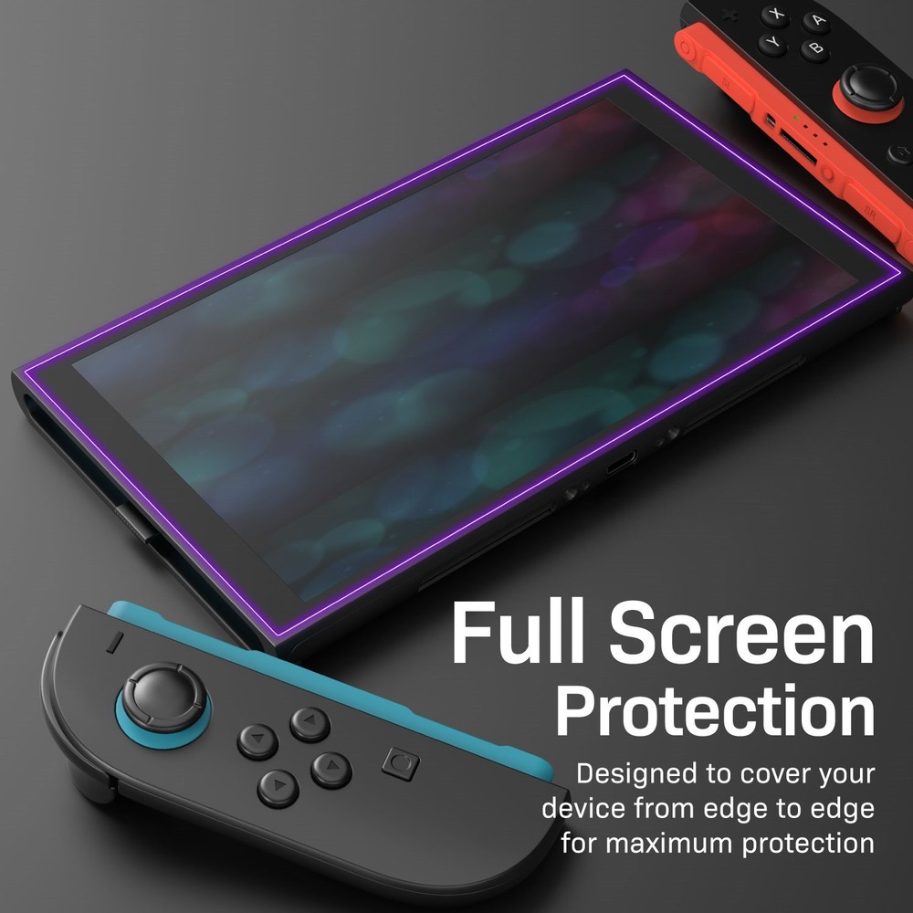 Fosmon 2 Pack For Nintendo Switch 2 Tempered Glass Screen Protector Clear