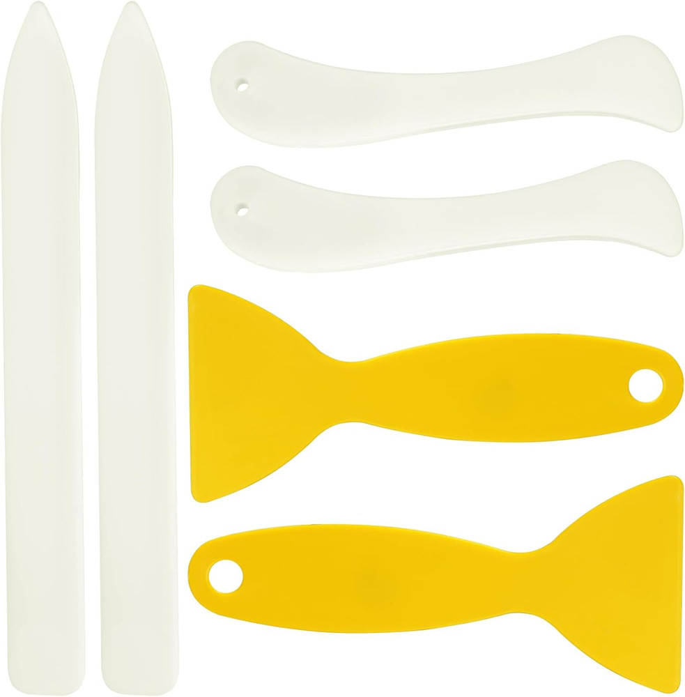 6 Pcs Bone Folders, Crease Makers, Scoring Tool, Plastic Tools for Paper Crafts