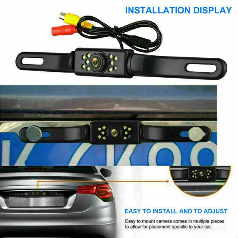 Rearview Backup Camera Reverse Parking Compatible For US License Plates 170°