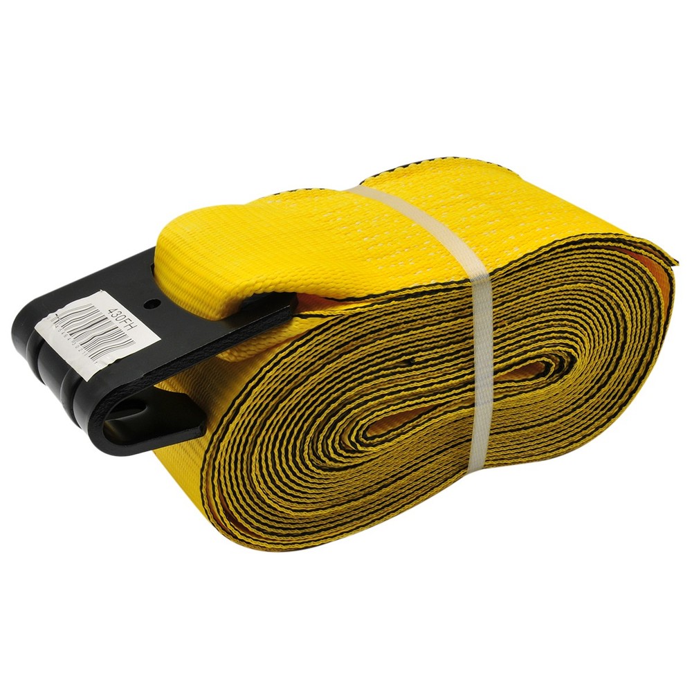 RoadPro 30 Feet x 4 Feet Cargo Control Flat Strap with Fixed Hook Working Load 5