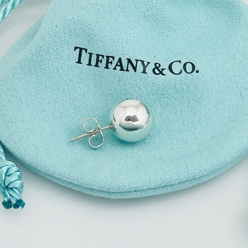Tiffany Bead Earring Single Replacement Lost Silver Ball HardWear Stud 10mm